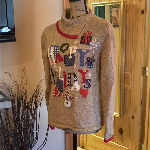 Nice Holiday knit sweater by Tiara great condition - Picture 10 of 16
